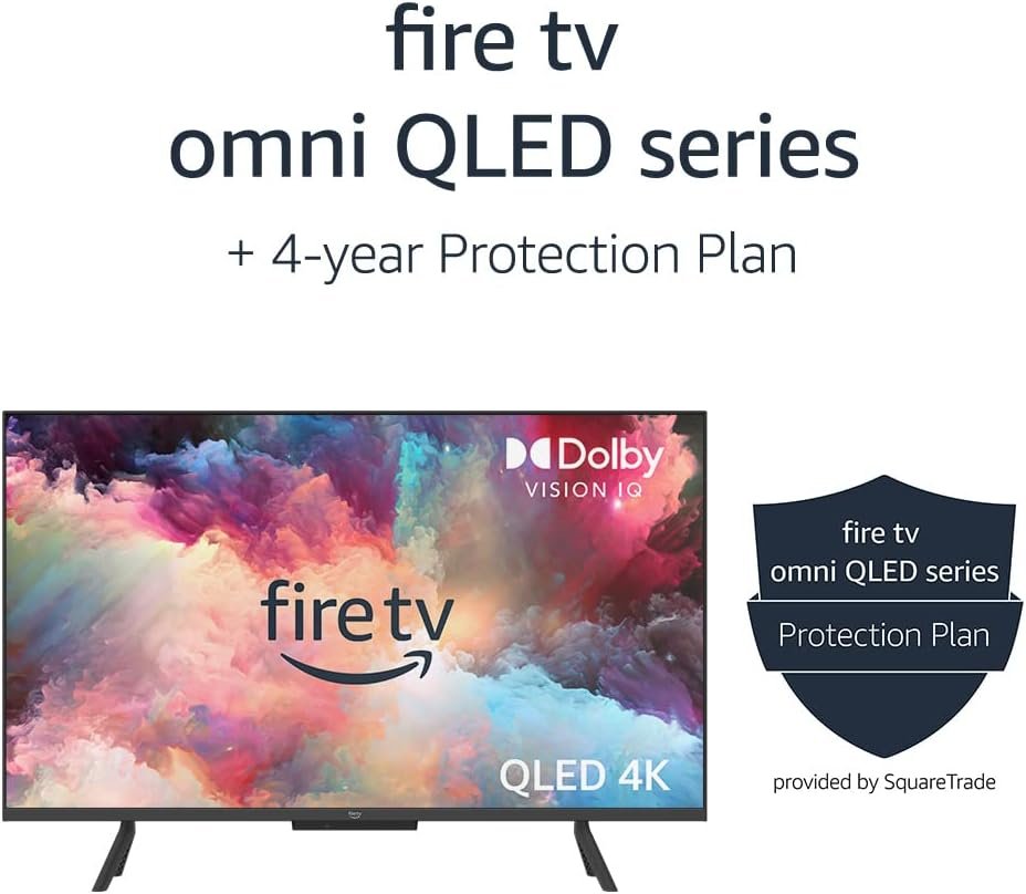 Amazon Fire TV 55 Omni QLED Series 4K UHD smart TV, Dolby Vision IQ, Fire TV Ambient Experience, local dimming, hands-free with Alexa