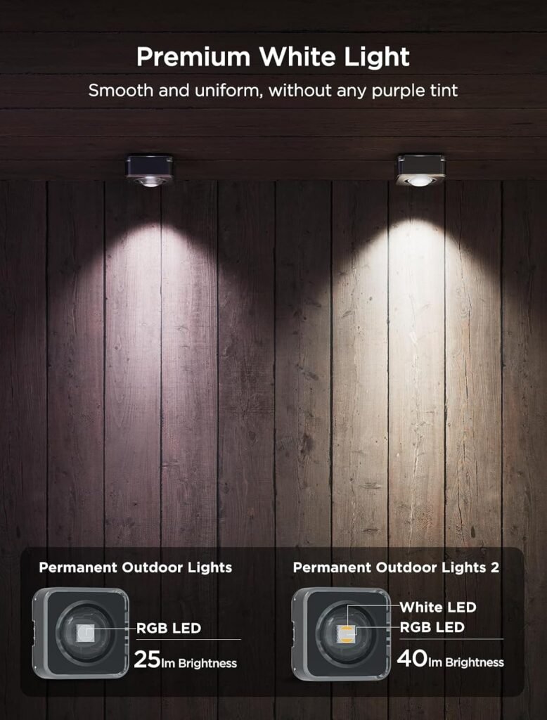 Govee Permanent Outdoor Lights 2, 150ft RGBIC Outdoor Lights with 108 LED Lights, IP67 Waterproof, 100 Scene Modes with 40lm White for Christmas Decorations, Works with Alexa, Google Assistant, White