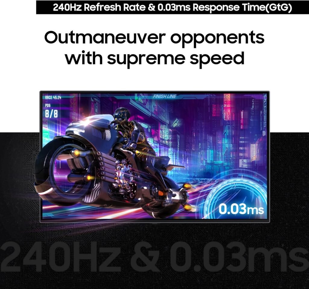 SAMSUNG 27-Inch Odyssey G6 (G60SD) Series OLED Gaming Monitor with QHD 360Hz 0.03ms, Anti-Glare, Sleek Metal Design, LS27DG602SNXZA, 2024, 3 Year Warranty