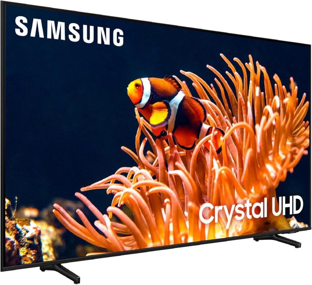 SAMSUNG 55-Inch Class 4K Crystal UHD DU8000 Series HDR Smart TV w/Object Tracking Sound Lite, Motion Xcelerator, Ultra Slim Design, Gaming Hub, Alexa Built-in (UN55DU8000, 2024 Model)