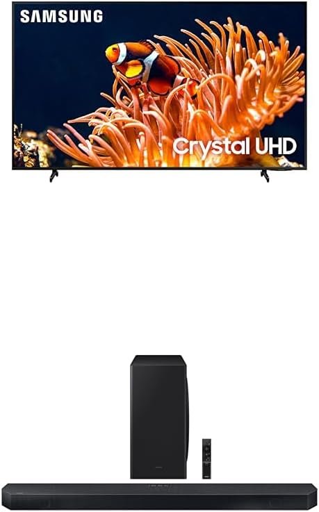 SAMSUNG 55-Inch Class 4K Crystal UHD DU8000 Series HDR Smart TV w/Object Tracking Sound Lite, Motion Xcelerator, Ultra Slim Design, Gaming Hub, Alexa Built-in (UN55DU8000, 2024 Model)