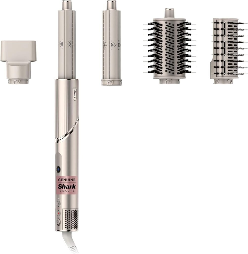 Shark HD430 FlexStyle Air Styling  Drying System, Powerful Hair Dryer Brush  Multi-Styler with Auto-Wrap Curlers, Paddle Brush, Oval Brush, Concentrator Attachment, Stone