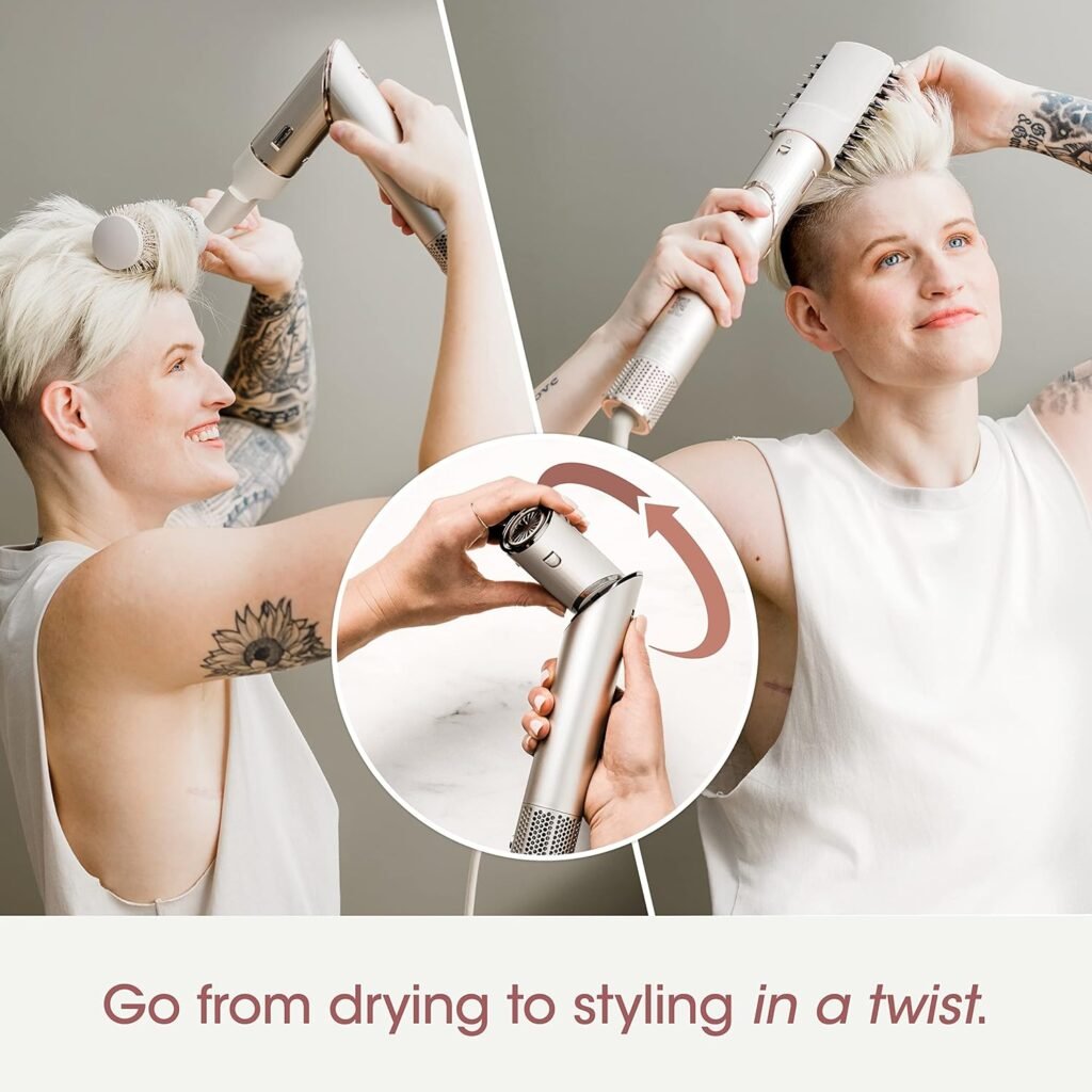 Shark HD430 FlexStyle Air Styling  Drying System, Powerful Hair Dryer Brush  Multi-Styler with Auto-Wrap Curlers, Paddle Brush, Oval Brush, Concentrator Attachment, Stone