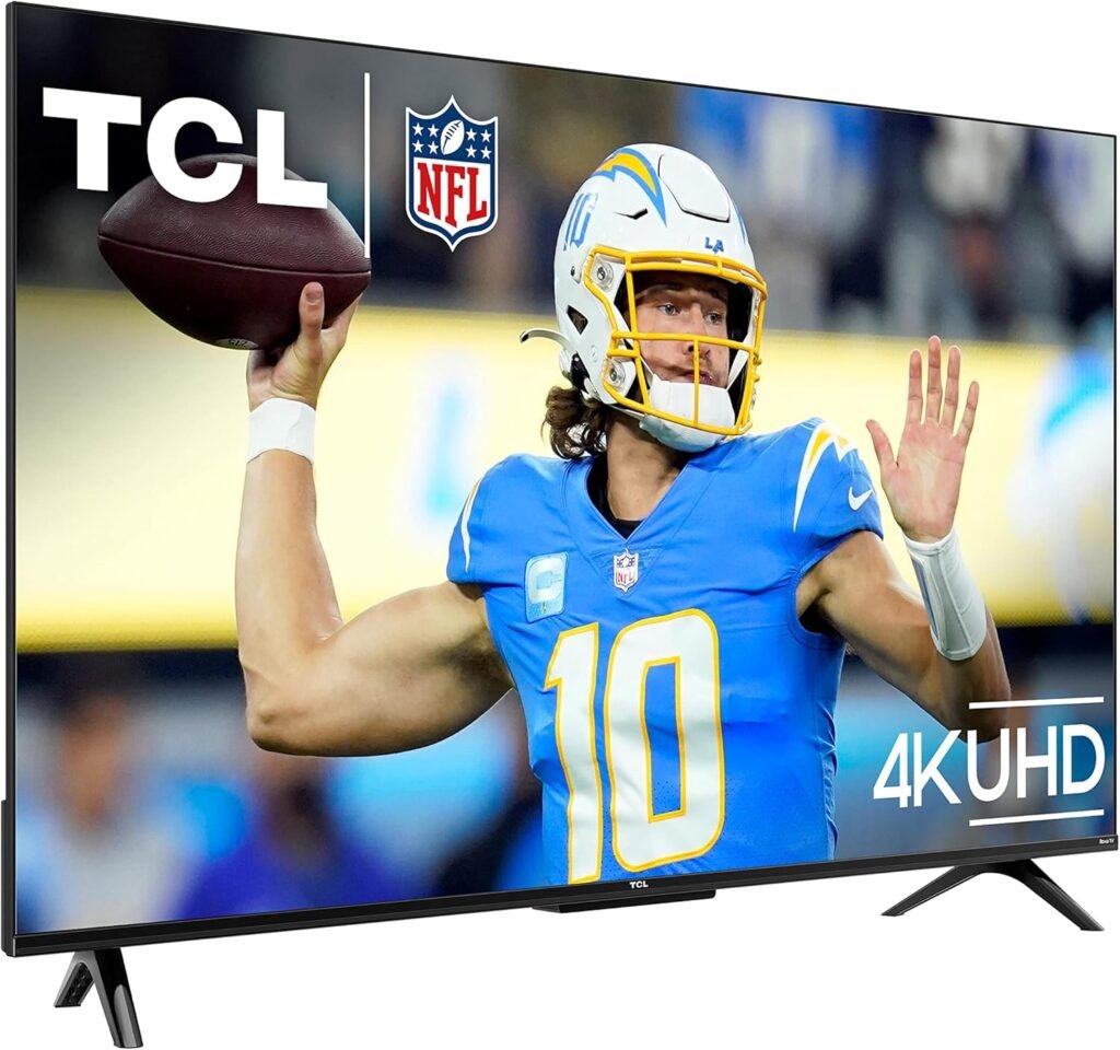 TCL 50-Inch Class S4 4K LED Smart TV with Roku TV (50S450R, 2023 - Model), Dolby Vision, HDR, Dolby Atmos, Works with Alexa, Google Assistant and Apple HomeKit Compatibility, Streaming UHD Television