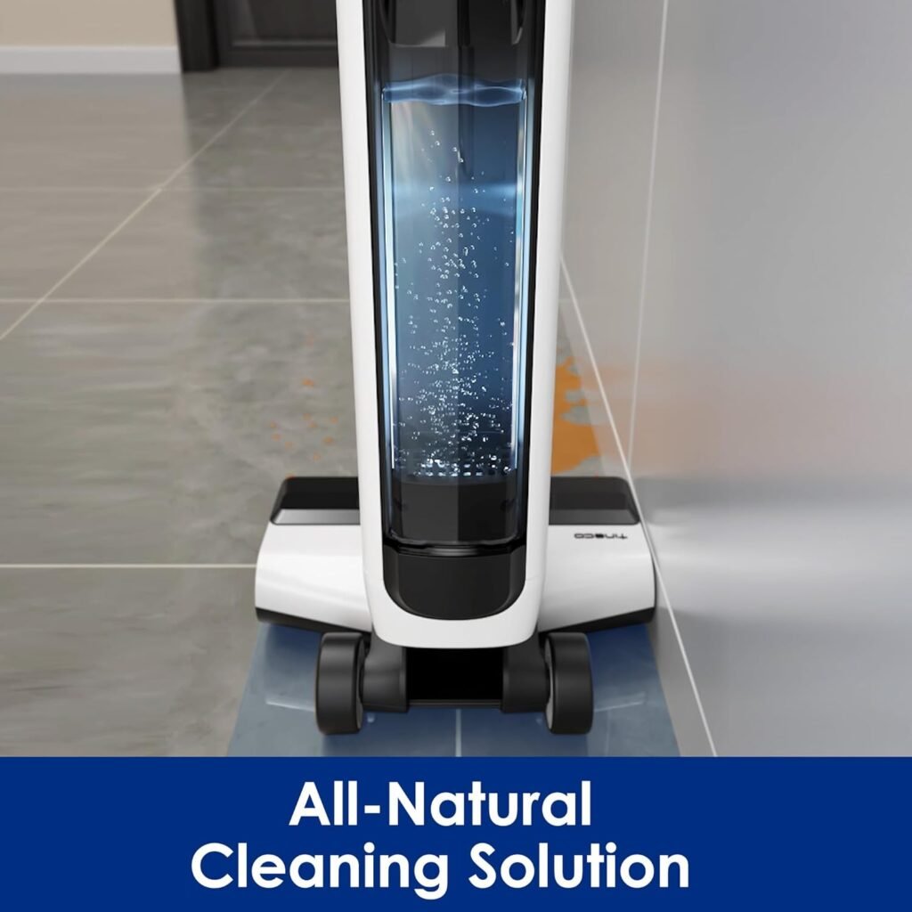 Tineco Floor ONE S5 Smart Cordless Wet Dry Vacuum Cleaner and Mop for Hard Floors, Digital Display, Long Run Time, Great for Sticky Messes and Pet Hair, Space-Saving Design, Blue