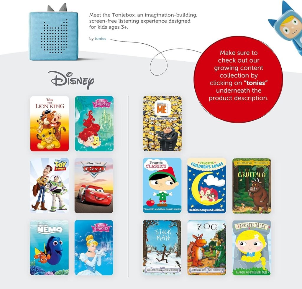 Toniebox Audio Player Starter Set with Playtime Puppy - Listen, Learn, and Play with One Huggable Little Box - Light Blue