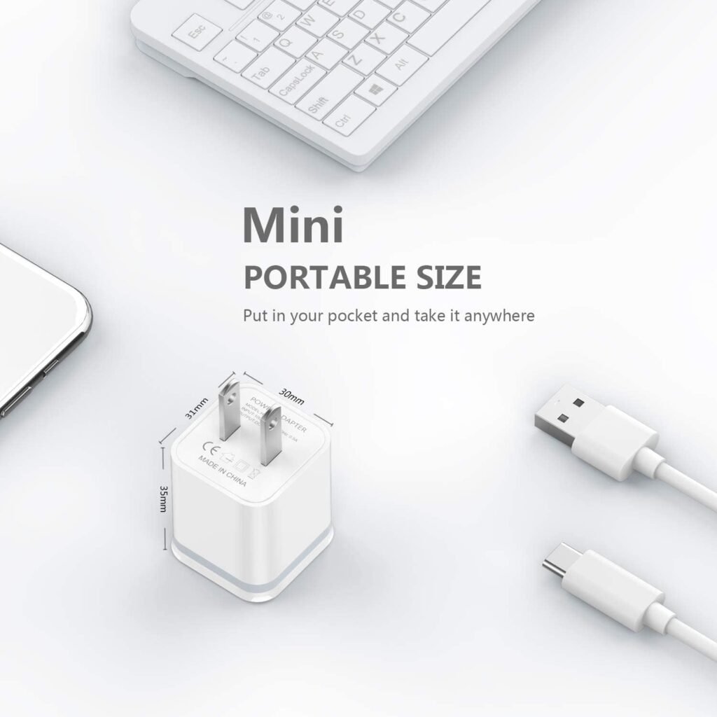 USB Wall Charger, LUOATIP 3-Pack 2.1A/5V Dual Port USB Cube Power Adapter Charger Plug Block Charging Box Brick for iPhone 13 12 11 Pro Max SE XS XR X 8 7 6 6S Plus, Galaxy, LG, Moto, Android Phones